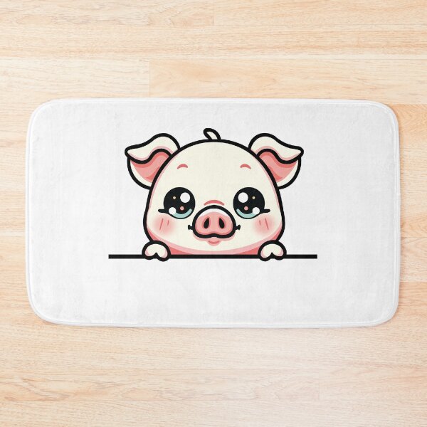 Item preview, Kawaii Pig Peeking Illustration | Cute Chibi Piglet Design | Funny Piggy Cartoon Design | Cartoon Farm Animal | Kawaii Style Tee designed and sold by DigitalFhaiz.