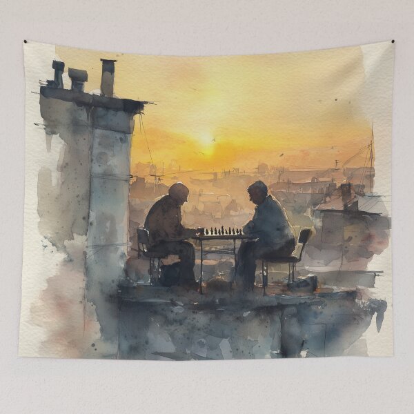 Item preview, Rooftop Gambit at Golden Hour designed and sold by ArgentoArt.