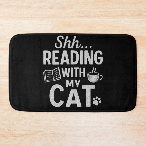 Item preview, Shh… Reading With My Cat designed and sold by AdelStore.