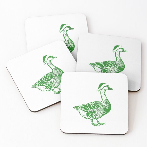 Item preview, Festive Green Goose with Santa Hat – Christmas Mug Design designed and sold by JollyCritters.