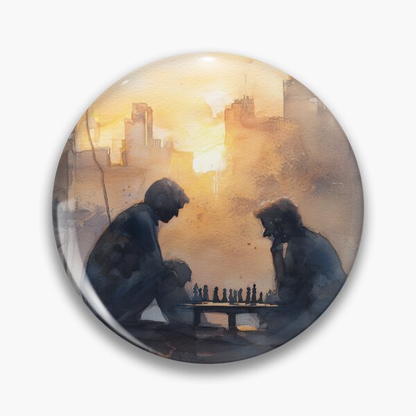 Item preview, Skyline Checkmate in Blue Mist designed and sold by ArgentoArt.