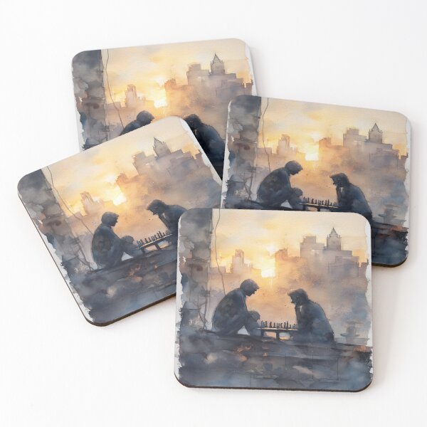 Item preview, Skyline Checkmate in Blue Mist designed and sold by ArgentoArt.