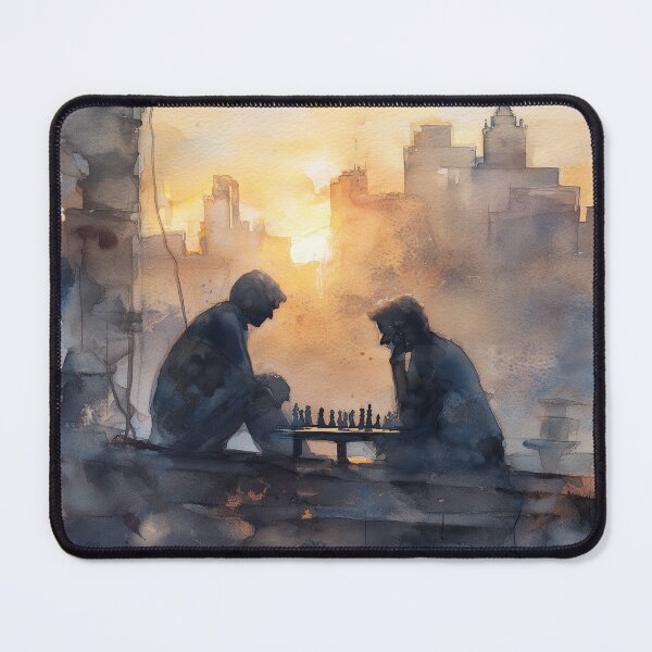 Item preview, Skyline Checkmate in Blue Mist designed and sold by ArgentoArt.