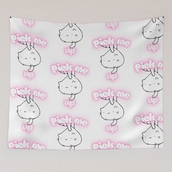 Item preview, Minimalistic Cat Pun Shirt | Pick Me Up Cute Kawaii Cat Tee designed and sold by Fab-Cat.