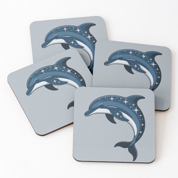Item preview, Cosmic Dolphin Space Ocean Fantasy Animal Art designed and sold by FreshVibe Prints.