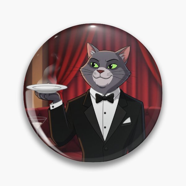 Item preview, The Sophisticated Cat Waiter Service designed and sold by catlovers2025.