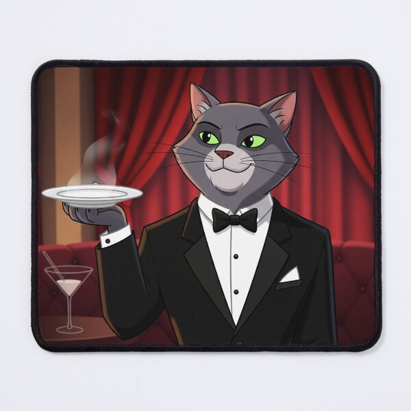Item preview, The Sophisticated Cat Waiter Service designed and sold by catlovers2025.