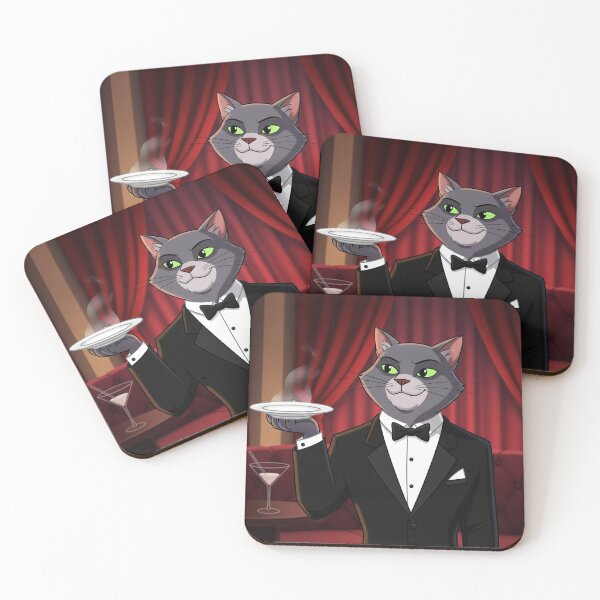Item preview, The Sophisticated Cat Waiter Service designed and sold by catlovers2025.