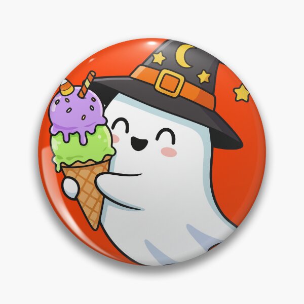 Item preview, Cute Ghost Eating Halloween Ice Cream designed and sold by brexastore.