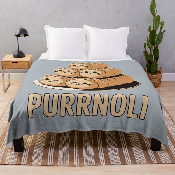 Item preview, Purrnoli Pastry Cats Funny Italian Food Pun Dessert Cat Design designed and sold by FreshVibe Prints.