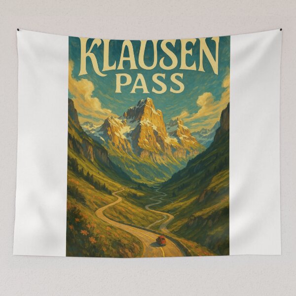 Item preview,  Klausen Pass, Switzerland – Winding Alpine Road and Glorious Peaks designed and sold by Places On Earth.