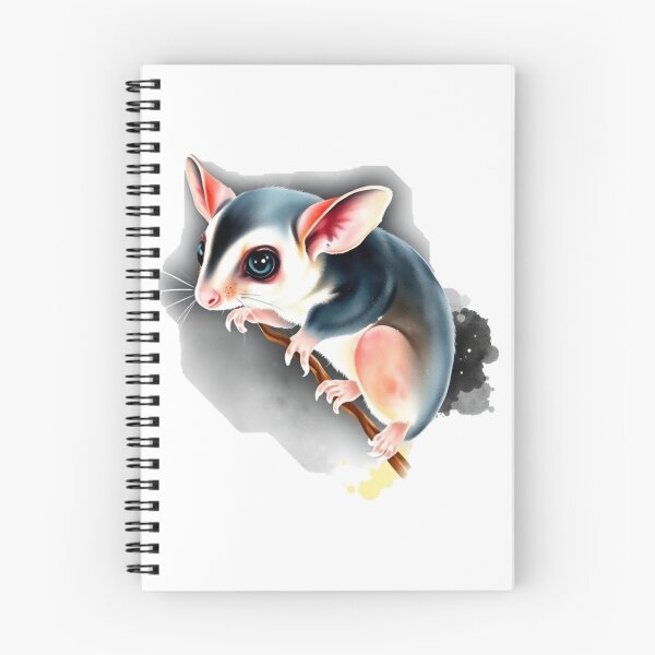 Item preview, Cute Kawaii Sugar Glider on Branch Illustration, Adorable Baby Gliding Pet Art designed and sold by EllDAV777.