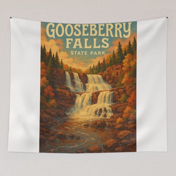 Item preview,  Gooseberry Falls State Park, Minnesota – Autumn Colors and Waterfalls designed and sold by Places On Earth.