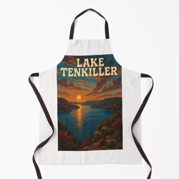 Item preview, Lake Tenkiller, Oklahoma – Fiery Sunset Over Mountainous Shoreline designed and sold by Places On Earth.