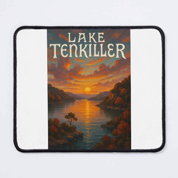 Item preview, Lake Tenkiller, Oklahoma – Glowing Sunset Across Serene Waters designed and sold by Places On Earth.
