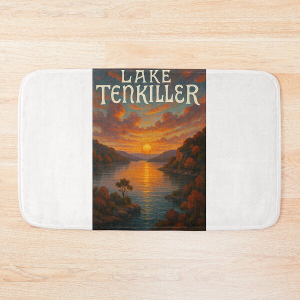 Item preview,  Lake Tenkiller, Oklahoma – Glowing Sunset Across Serene Waters designed and sold by Places On Earth.