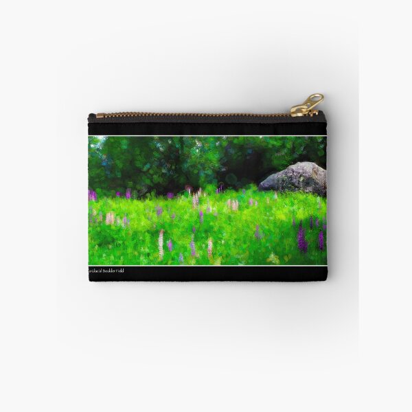 Item preview, Impressions of Lupine on a Glacial Boulder Field Fine Art Poster designed and sold by Wayne King.
