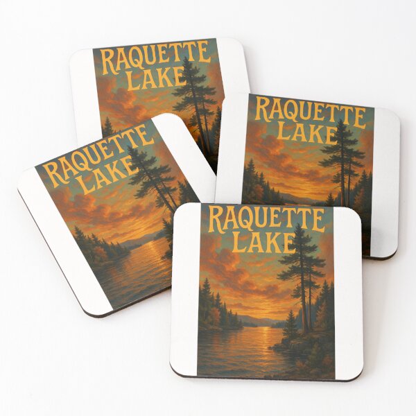Item preview, Raquette Lake, New York – Sunset Over Adirondack Waters designed and sold by Places On Earth.