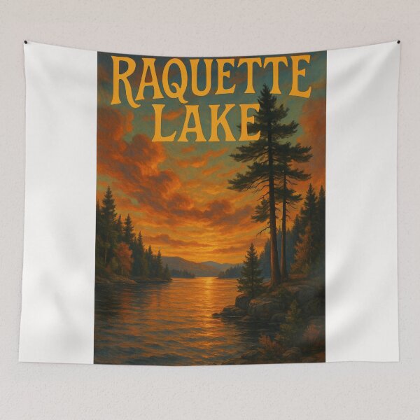 Item preview, Raquette Lake, New York – Sunset Over Adirondack Waters designed and sold by Places On Earth.