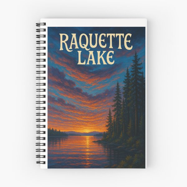 Item preview,  Raquette Lake, New York – Fiery Sunset Over Adirondack Pines designed and sold by Places On Earth.