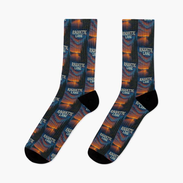 Item preview,  Raquette Lake, New York – Fiery Sunset Over Adirondack Pines designed and sold by Places On Earth.