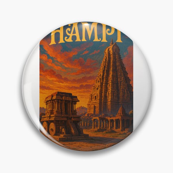 Item preview,  Hampi, Karnataka – Virupaksha Temple and Stone Chariot at Dusk designed and sold by Places On Earth.