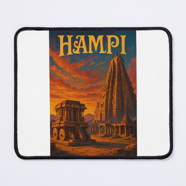 Item preview,  Hampi, Karnataka – Virupaksha Temple and Stone Chariot at Dusk designed and sold by Places On Earth.