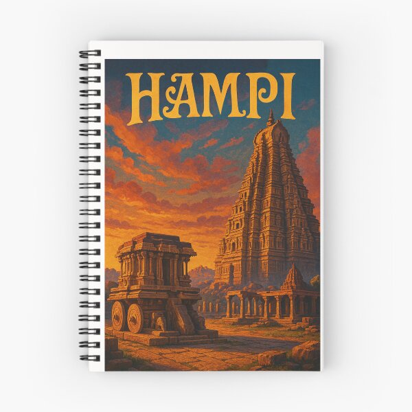 Item preview,  Hampi, Karnataka – Virupaksha Temple and Stone Chariot at Dusk designed and sold by Places On Earth.