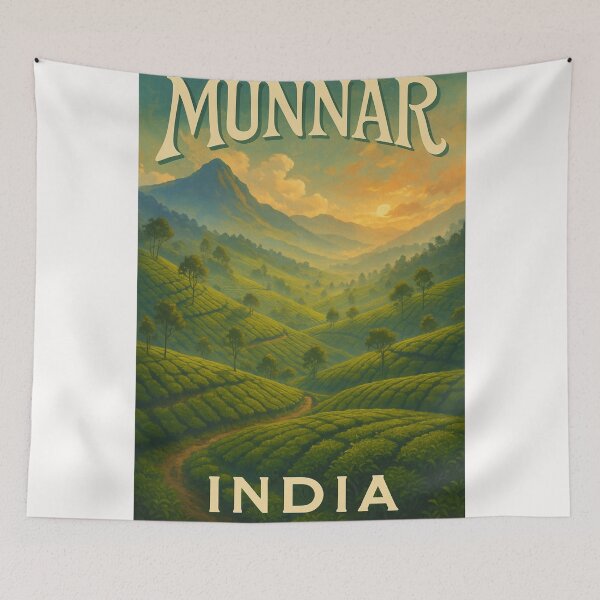 Item preview,  Munnar, Kerala – Sunrise Over Western Ghats and Tea Gardens designed and sold by Places On Earth.