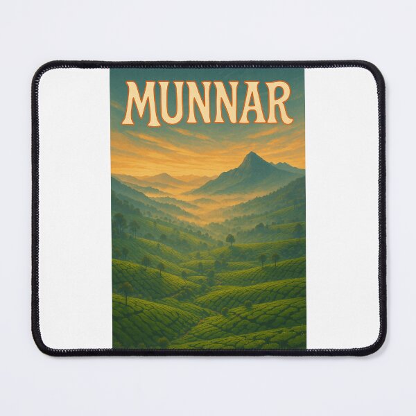 Item preview,  Munnar, Kerala – Morning Mists over Tea Plantations and Hills designed and sold by Places On Earth.