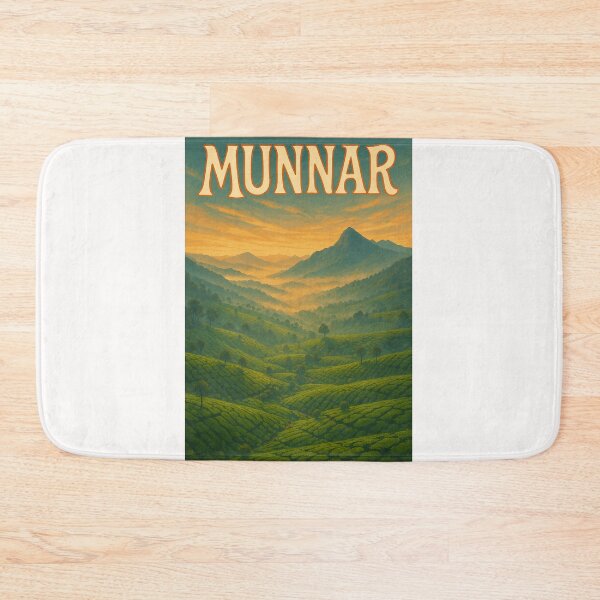 Item preview,  Munnar, Kerala – Morning Mists over Tea Plantations and Hills designed and sold by Places On Earth.