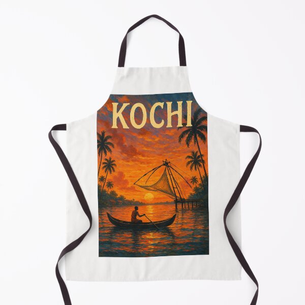 Item preview, Kochi, Kerala – Golden Waters and Chinese Fishing Nets at Dusk designed and sold by Places On Earth.