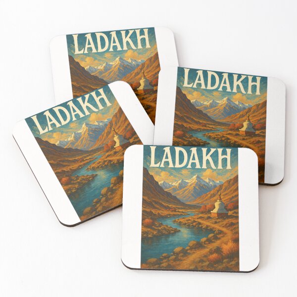 Item preview,  Ladakh, India – Himalayan Valley and White Chorten by River designed and sold by Places On Earth.