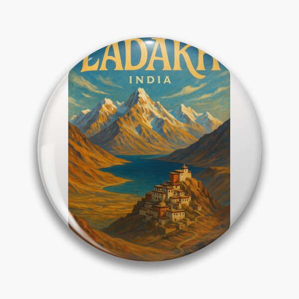 Item preview,  Ladakh, India – Monastery Overlooking Lake and Himalayan Peaks designed and sold by Places On Earth.