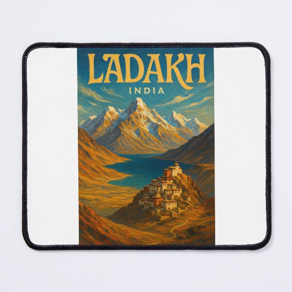 Item preview,  Ladakh, India – Monastery Overlooking Lake and Himalayan Peaks designed and sold by Places On Earth.