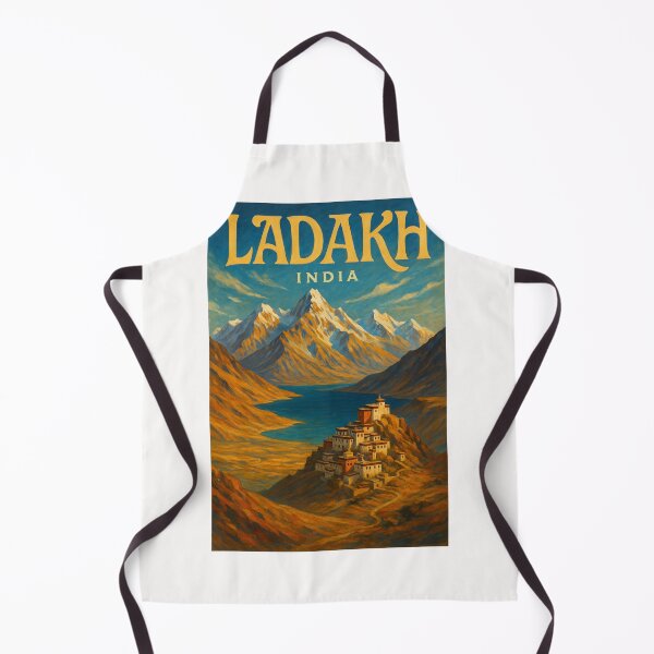 Item preview, Ladakh, India – Monastery Overlooking Lake and Himalayan Peaks designed and sold by Places On Earth.