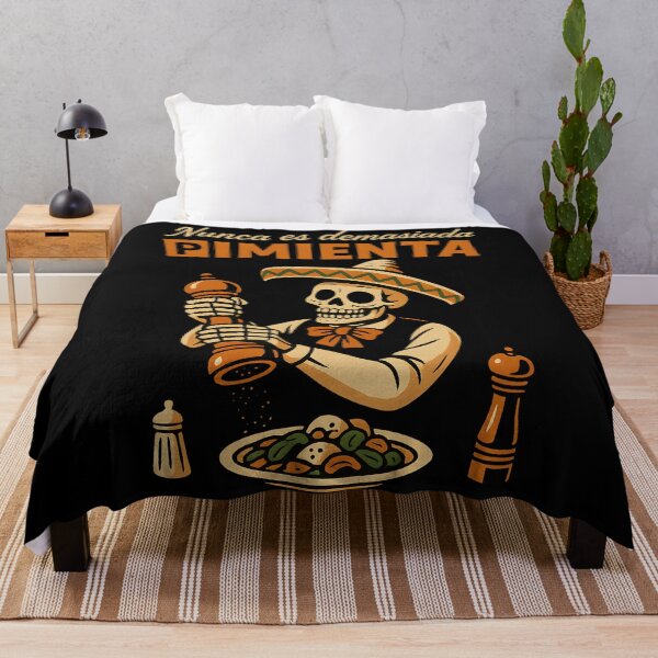 Item preview, Divertida camiseta gráfica de cocina con esqueleto mexicano, pimienta, especias y sombrero designed and sold by DrawHandArt.