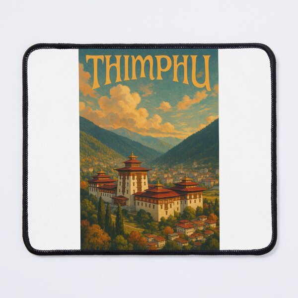 Item preview, Thimphu, Bhutan – Tashichho Dzong in Autumn Himalayan Valley designed and sold by Places On Earth.