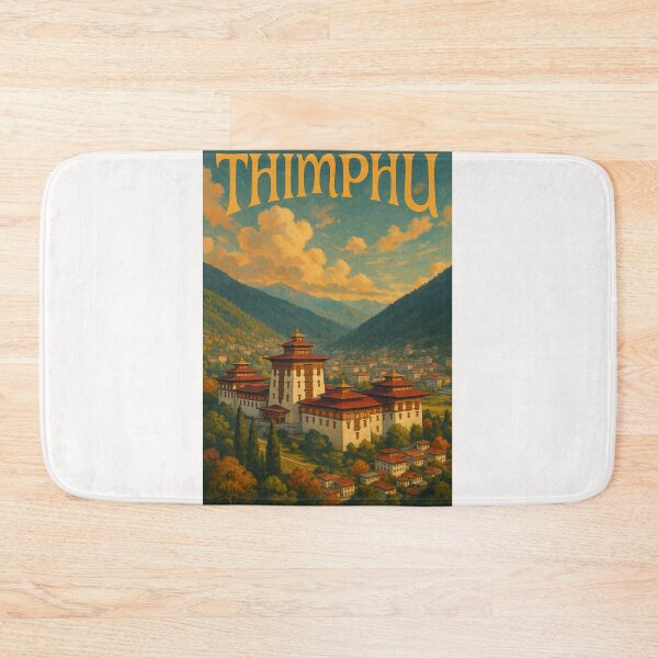 Item preview,  Thimphu, Bhutan – Tashichho Dzong in Autumn Himalayan Valley designed and sold by Places On Earth.