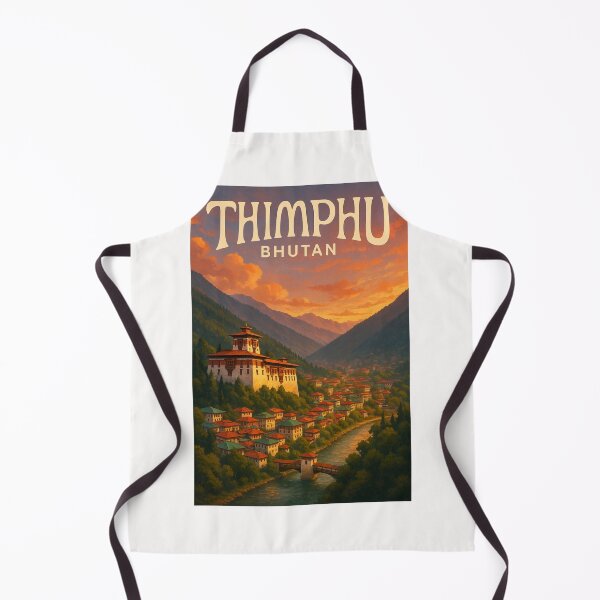 Item preview,  Thimphu, Bhutan – Sunset Over Tashichho Dzong and Himalayan Valley designed and sold by Places On Earth.