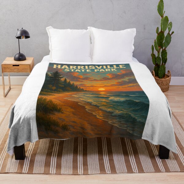 Item preview,  Harrisville State Park, Michigan – Sunset Along Lake Huron Coast designed and sold by Aryabek.