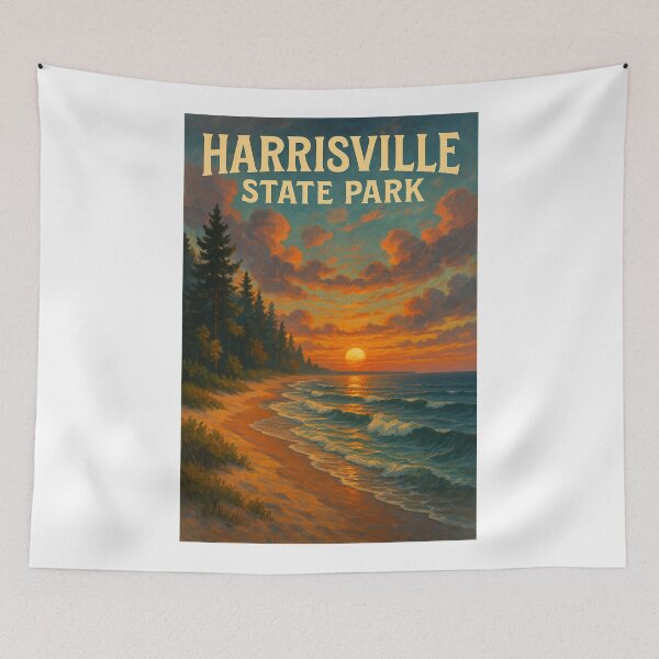 Item preview,  Harrisville State Park, Michigan – Sunset Along Lake Huron Coast designed and sold by Aryabek.