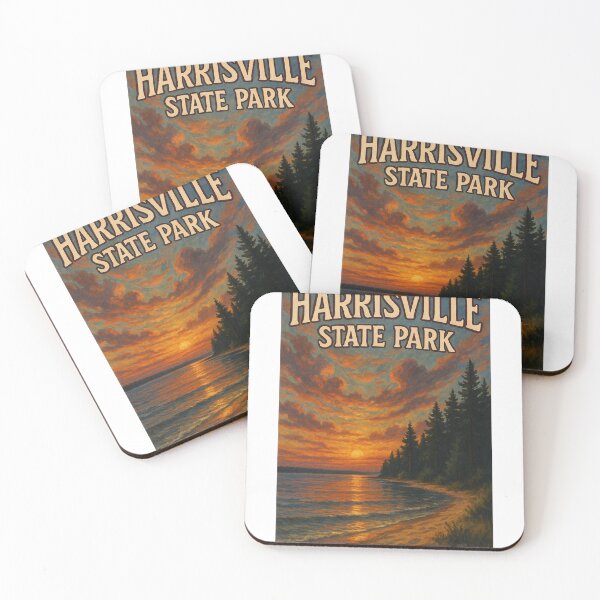 Item preview,  Harrisville State Park, Michigan – Fiery Sunset on Lake Huron designed and sold by Aryabek.