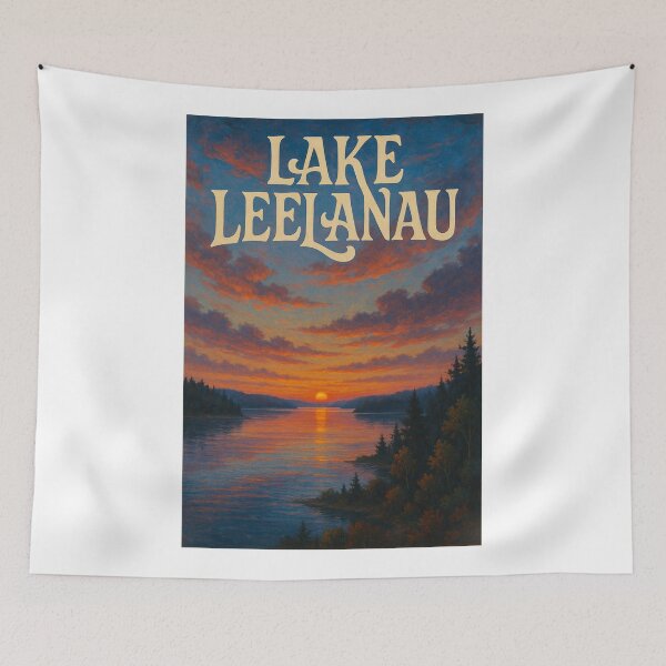 Item preview,  Lake Leelanau, Michigan – Northern Sunset Over Inland Waters designed and sold by Aryabek.