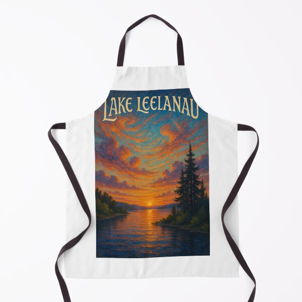Item preview, Lake Leelanau, Michigan – Swirling Sunset Skies Over Northern Waters designed and sold by Aryabek.