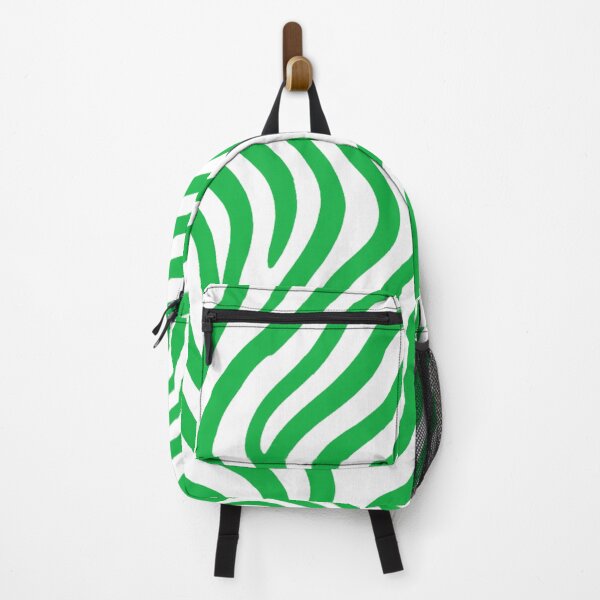 Item preview, Green Wavy Zebra Stripe Pattern Transparent designed and sold by SassyArtistry.