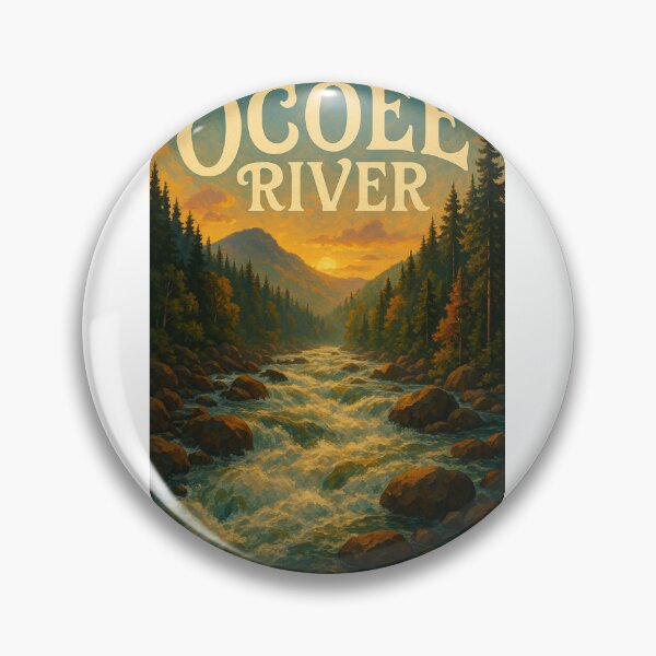 Item preview,  Ocoee River, Tennessee – Sunset Over Whitewater Rapids and Mountains designed and sold by Aryabek.