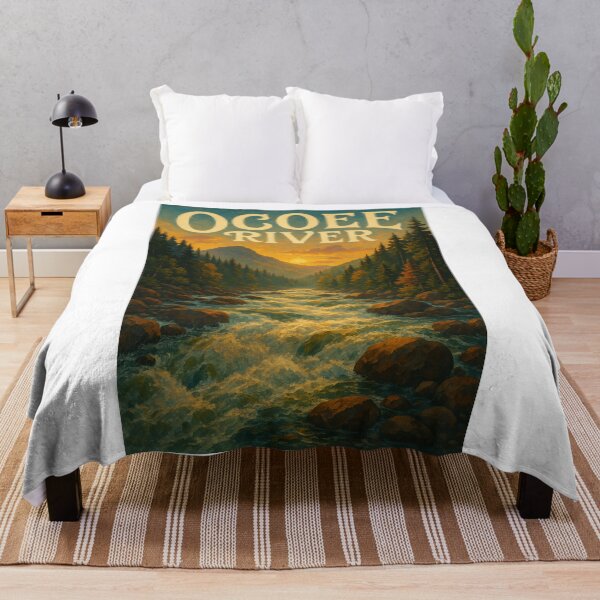 Item preview,  Ocoee River, Tennessee – Sunset Over Whitewater Rapids and Mountains designed and sold by Aryabek.