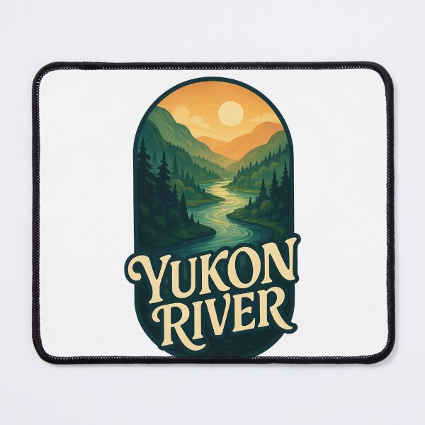 Item preview, Yukon River, Canada – Winding River at Sunset Through Boreal Forest designed and sold by Aryabek.