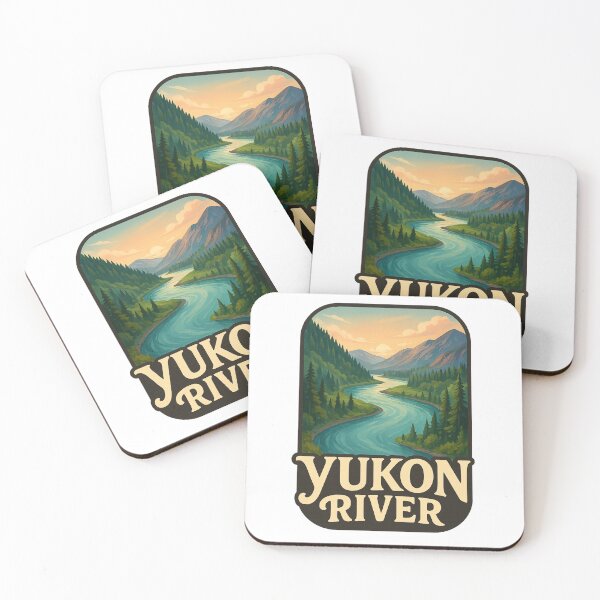 Item preview,  Yukon River, Canada – Serene River Bend and Mountain Landscape designed and sold by Aryabek.